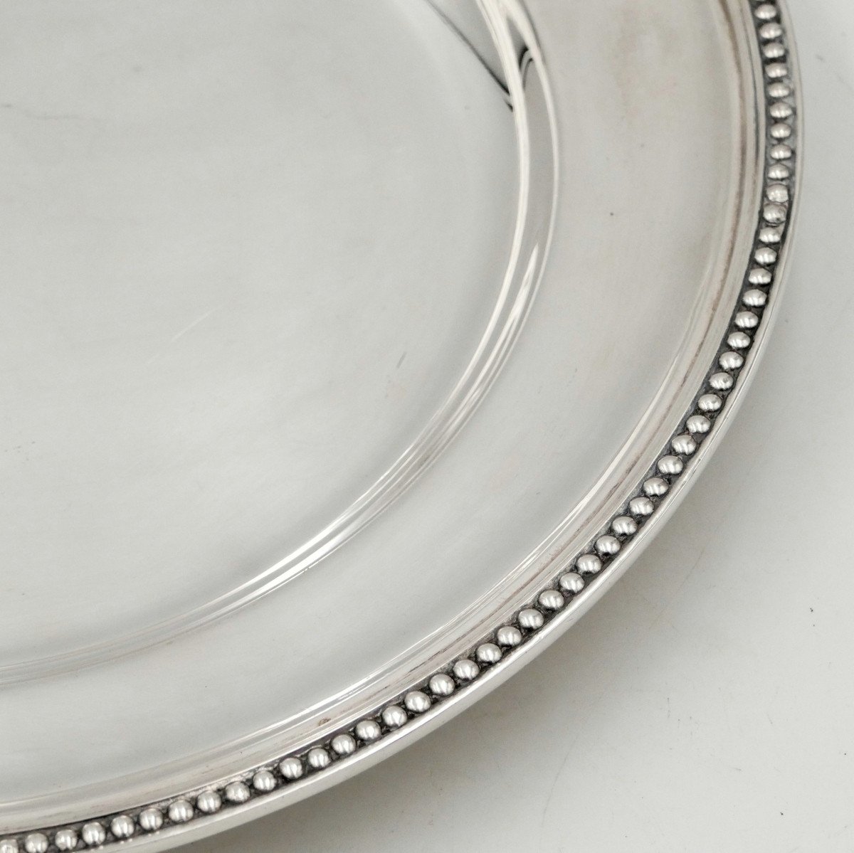 Ercuis, Round Hollow Dish In Silver-plated Metal, 20th Century.-photo-3