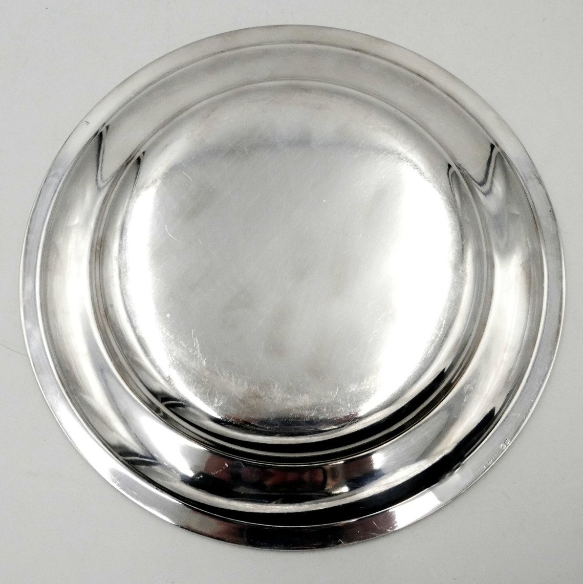 Ercuis, Round Hollow Dish In Silver-plated Metal, 20th Century.-photo-4