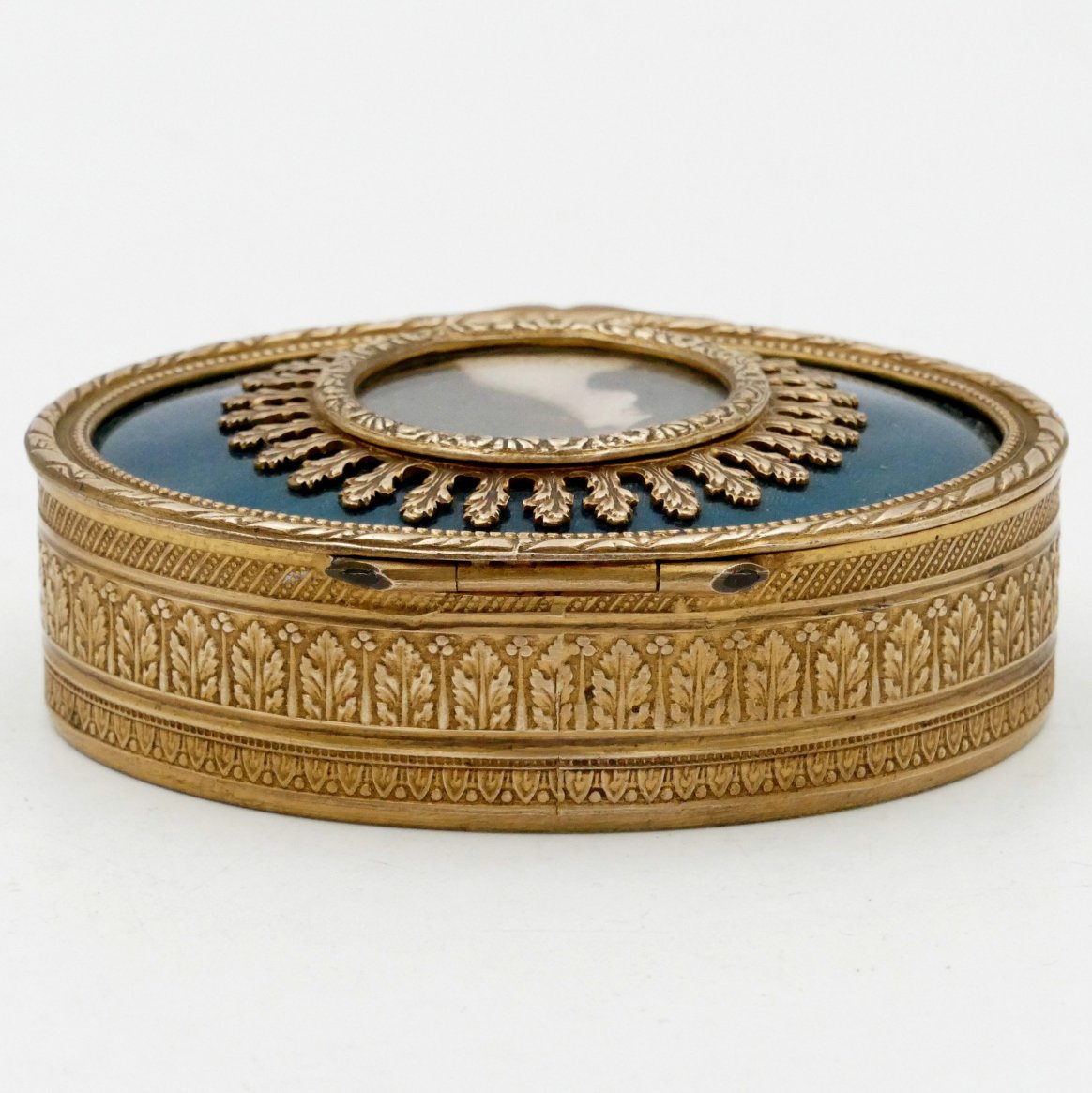 Napoleon III Jewelry Box Decorated With A Miniature, Empire Style, Bronze, And Brass.-photo-3