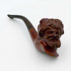 Strong Briar Pipe “head Of Bacchus”, St Claude, 20th Century.