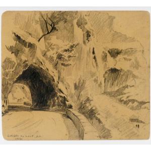 « Gorges Du Loup », Dessin Au Graphite, Alex Jorio, 1941.