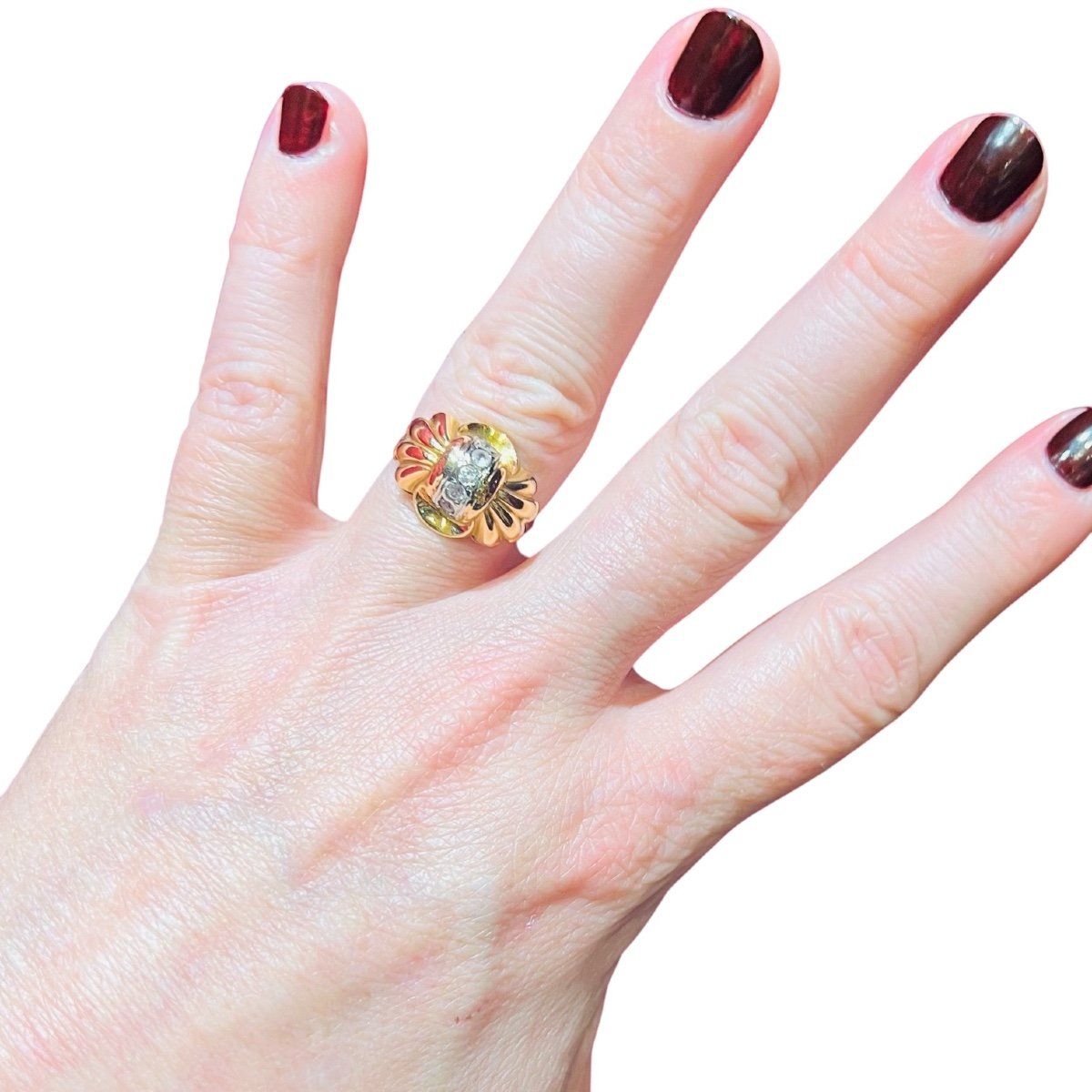 Ring 1950s 18-carat Gold -photo-2