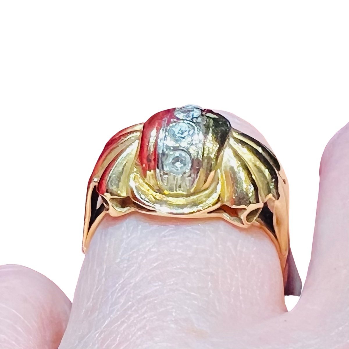 Ring 1950s 18-carat Gold -photo-4