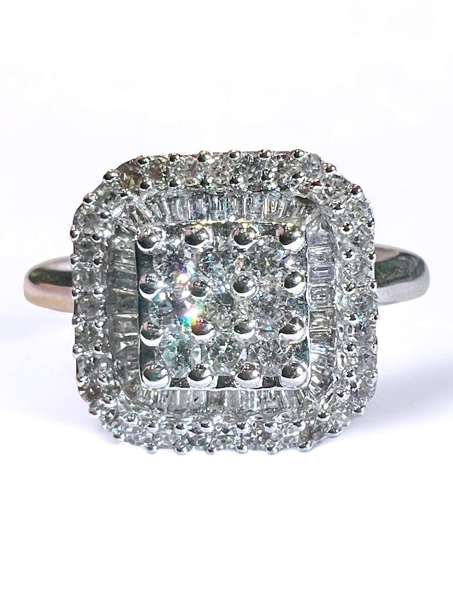 bague en or 18ct sertie d un pavage de diamants-photo-7