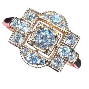 Bague Diamants, Or Rose 18 Carat