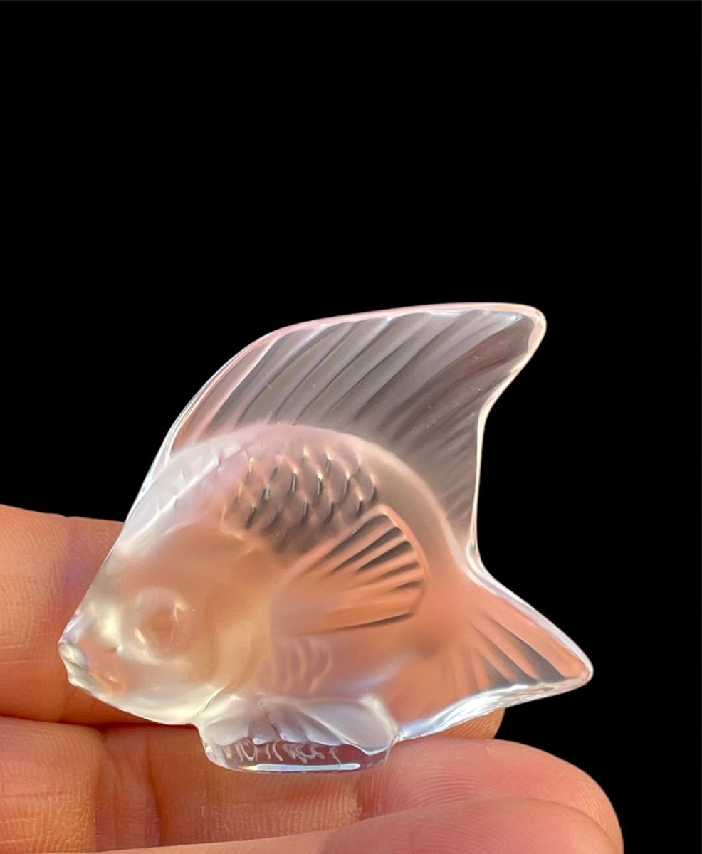 POISSON EN CRISTAL  RENÉ LALIQUE MAISON LALIQUE CRISTAL INCOLORE -photo-4