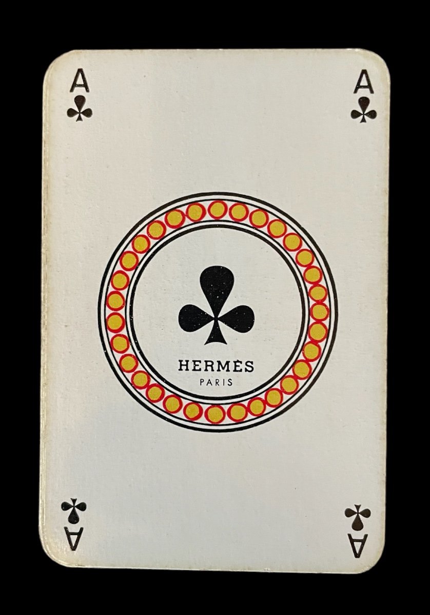 SET DE 2 JEUX DE BRIDGE DE 54 CARTES  DE LA MAISON HERMÈS CARTES À JOUER DRAEGER FRÈRES -photo-1