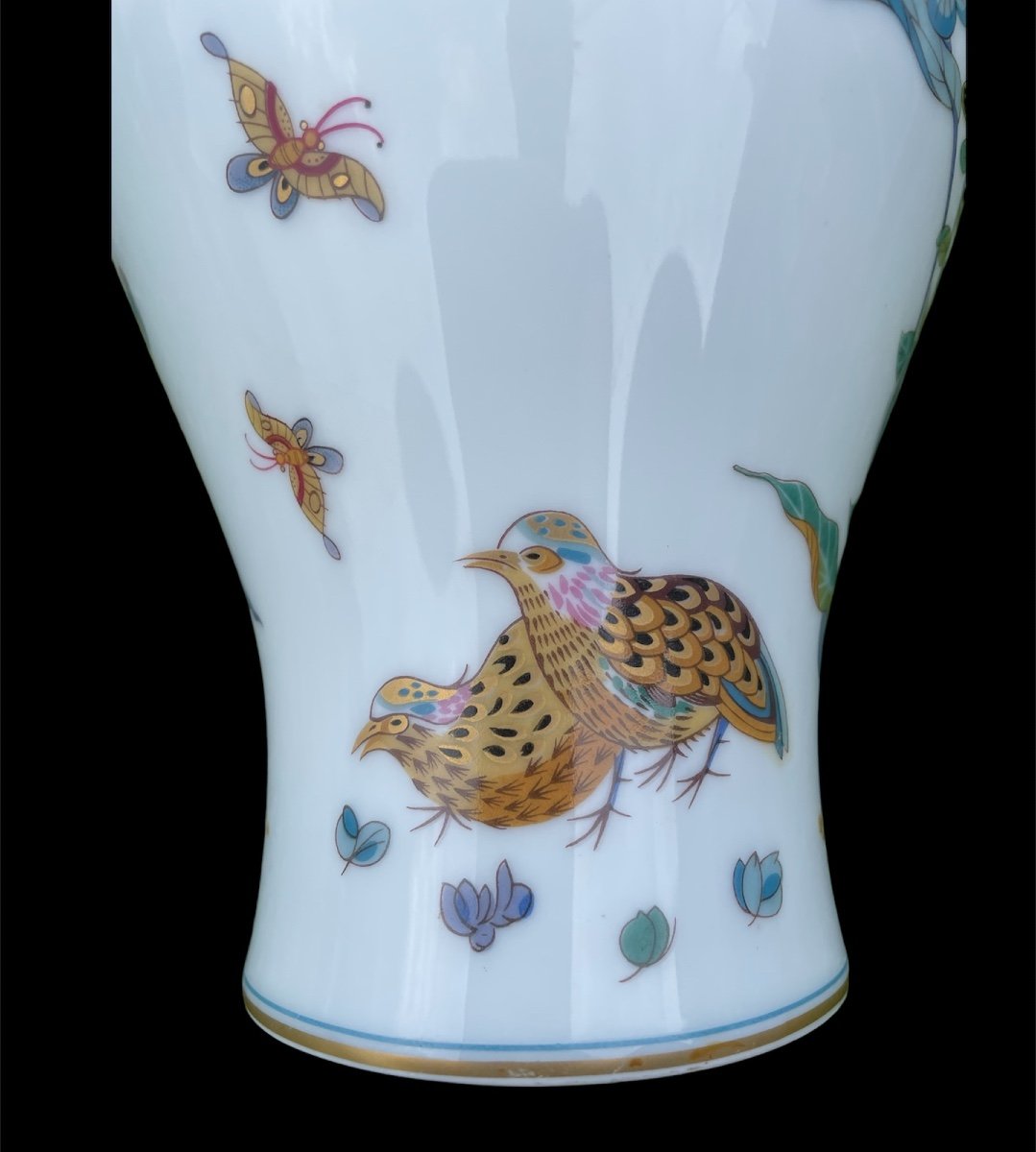 VASE HAVILAND  MODÈLE AUX CAILLES PORCELAINE LIMOGES FRANCE-photo-4