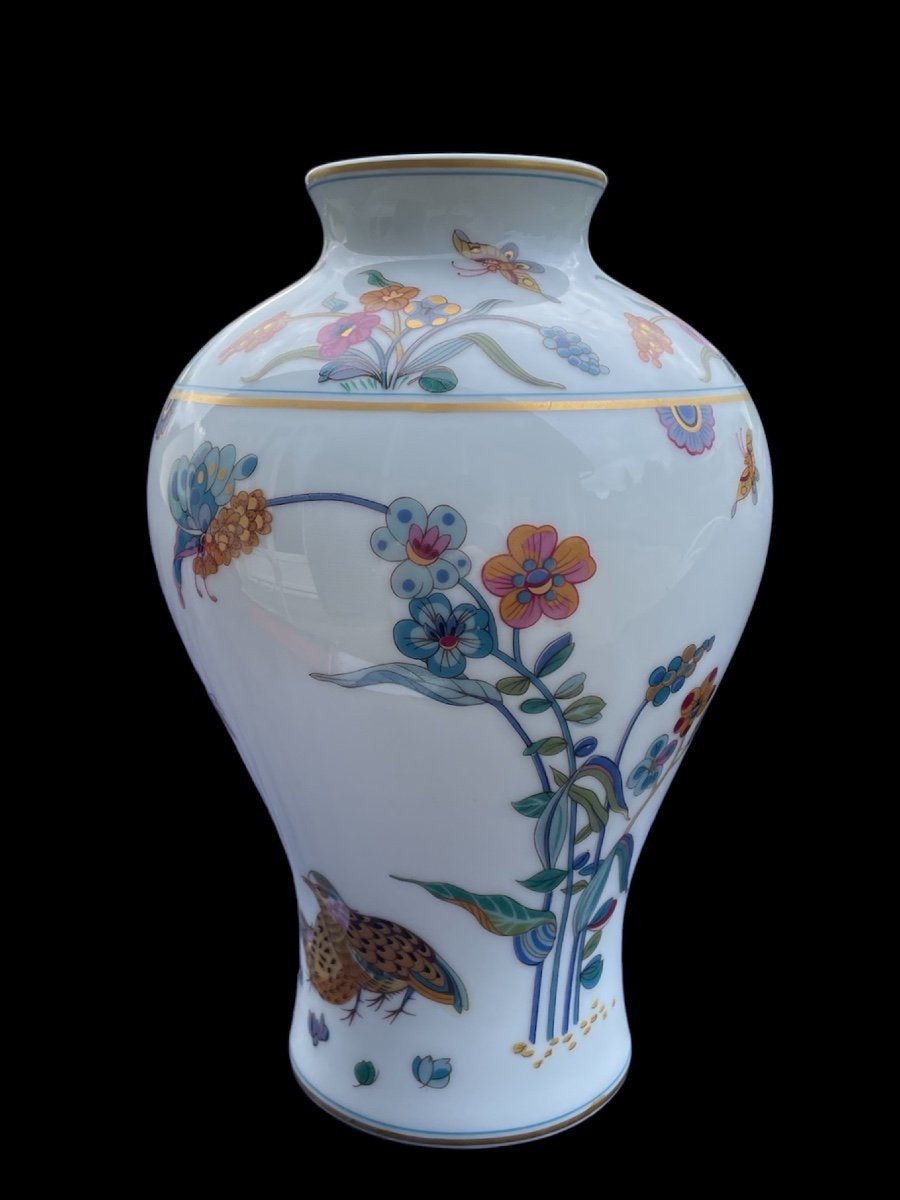 VASE HAVILAND  MODÈLE AUX CAILLES PORCELAINE LIMOGES FRANCE