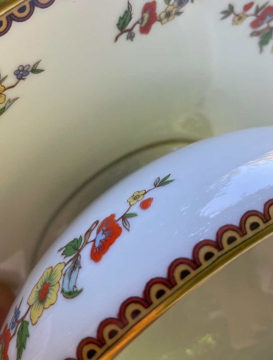 Limoges Porcelain Sauce Boat From Maison Raynaud Vieux Chine Porcelain France-photo-3