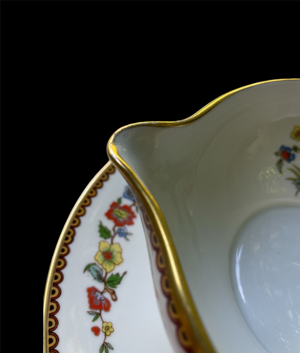 Limoges Porcelain Sauce Boat From Maison Raynaud Vieux Chine Porcelain France-photo-4