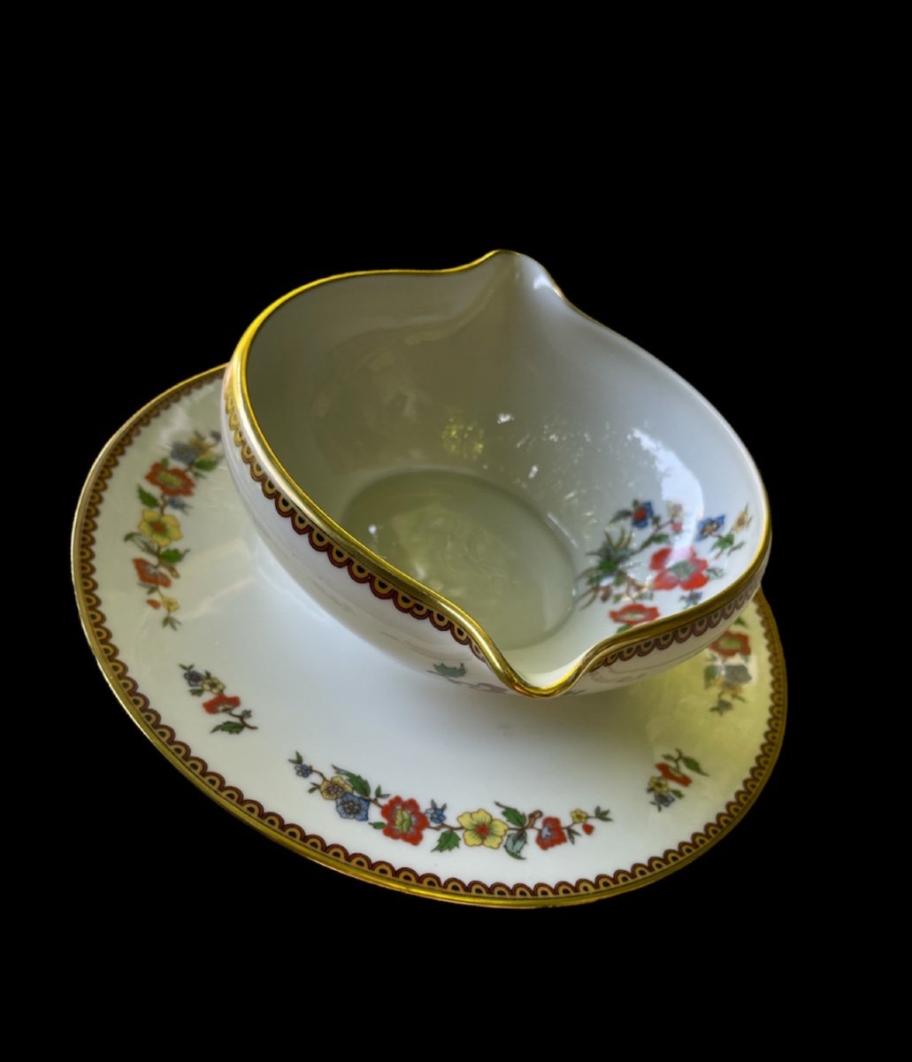 Limoges Porcelain Sauce Boat From Maison Raynaud Vieux Chine Porcelain France-photo-5