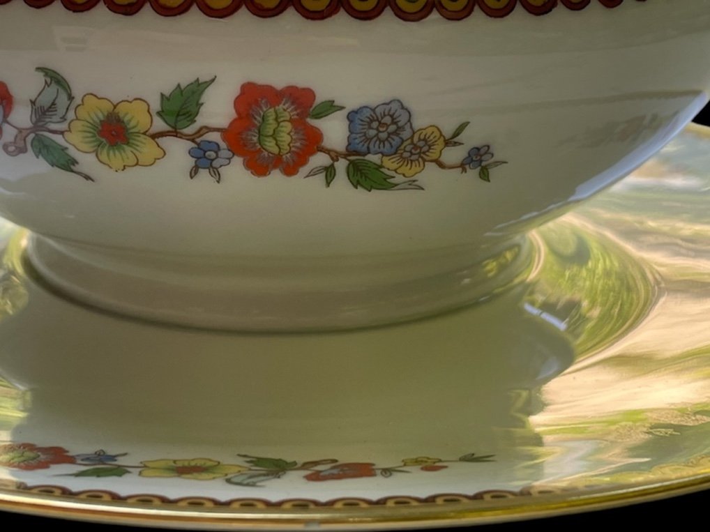 Limoges Porcelain Sauce Boat From Maison Raynaud Vieux Chine Porcelain France-photo-7