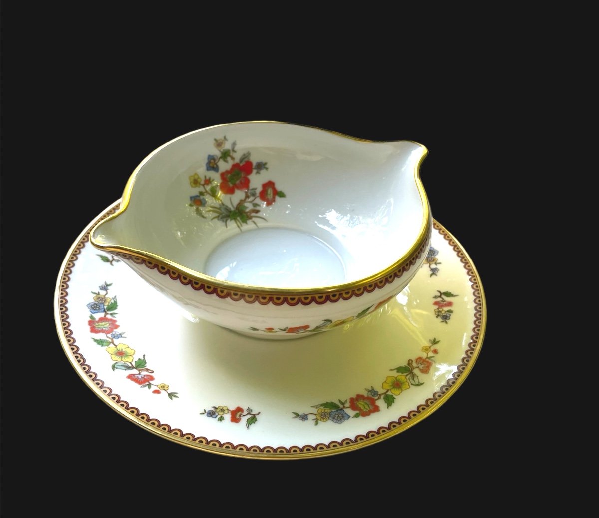 Limoges Porcelain Sauce Boat From Maison Raynaud Vieux Chine Porcelain France