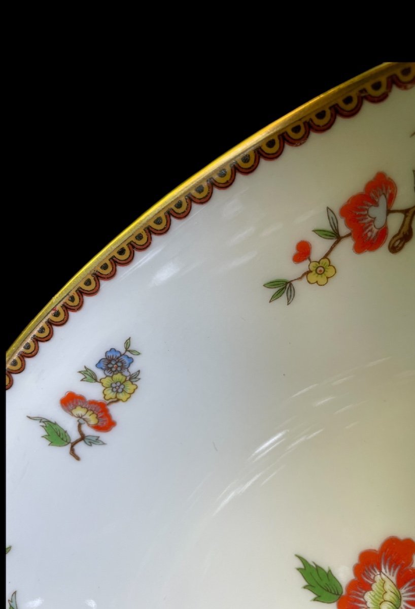 Long Dish In Limoges Porcelain From Maison Raynaud Vieux Chine Porcelain France"-photo-2