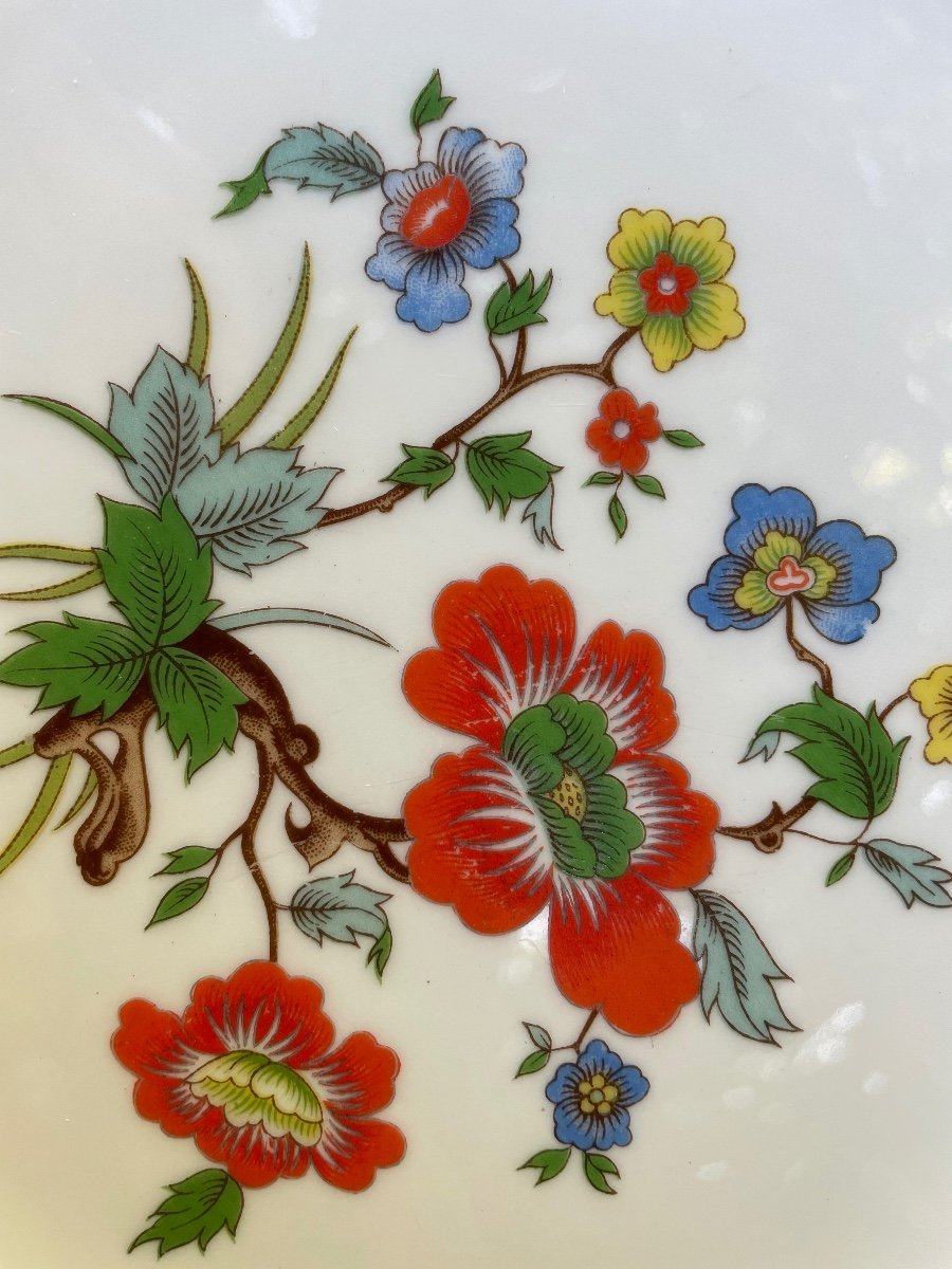 Long Dish In Limoges Porcelain From Maison Raynaud Vieux Chine Porcelain France"-photo-4