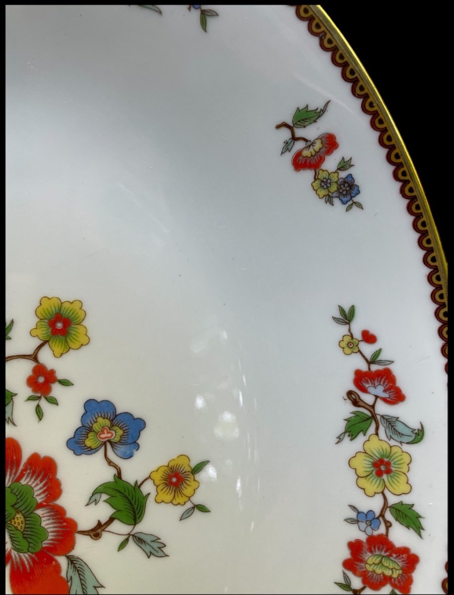 Long Dish In Limoges Porcelain From Maison Raynaud Vieux Chine Porcelain France"-photo-8