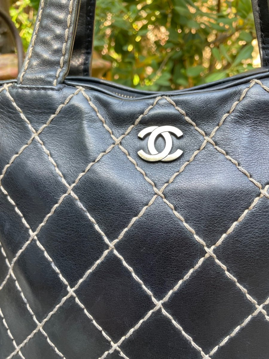 SAC CHANEL WILD STITCH KARL LAGERFELD COCO CHANEL MAROQUINNERIE  CUIR -photo-3