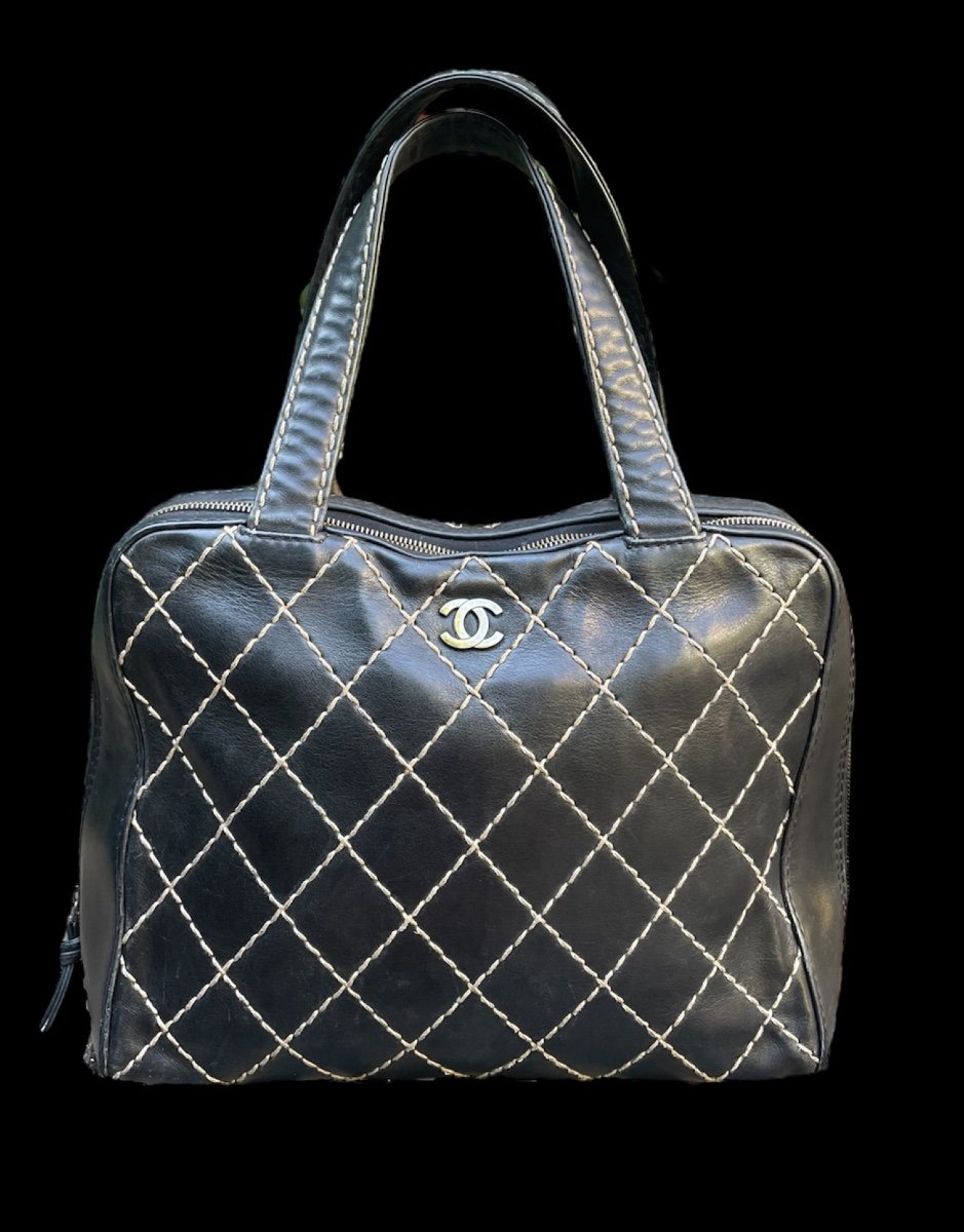 SAC CHANEL WILD STITCH KARL LAGERFELD COCO CHANEL MAROQUINNERIE  CUIR -photo-7