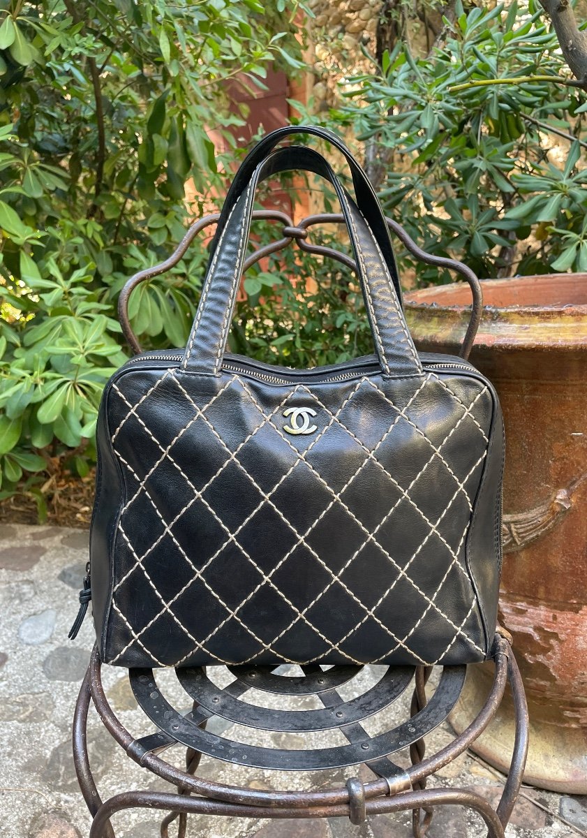 SAC CHANEL WILD STITCH KARL LAGERFELD COCO CHANEL MAROQUINNERIE  CUIR 