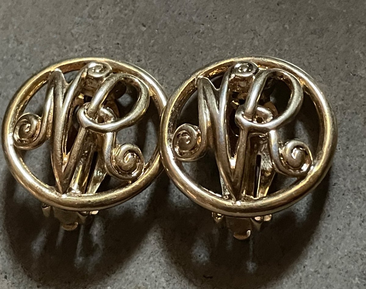 Nina Ricci Vintage Earrings Couture Jewelry  -photo-2