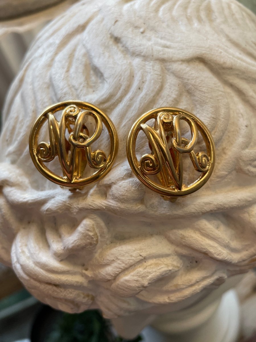 Nina Ricci Vintage Earrings Couture Jewelry  -photo-4