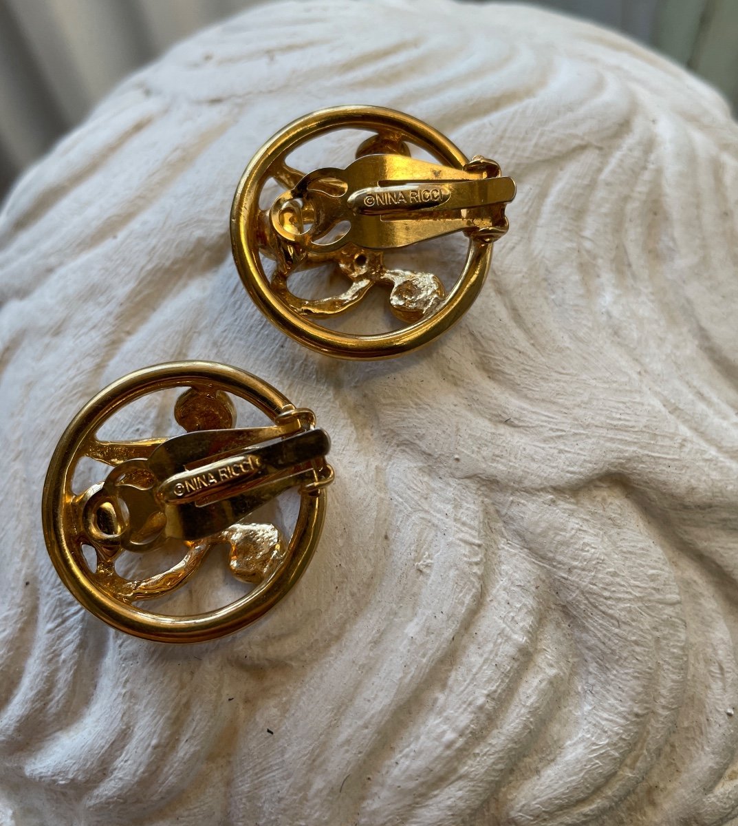 Nina Ricci Vintage Earrings Couture Jewelry  -photo-5