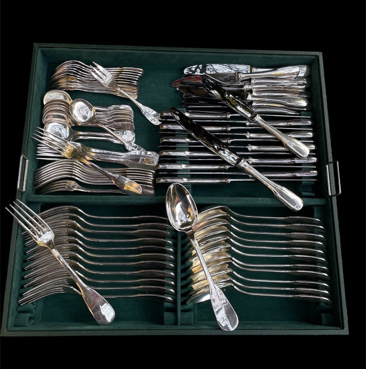 Ercuis Uniplat Model Cutlery Set In Silver-plated Metal Silverware Tableware -photo-4