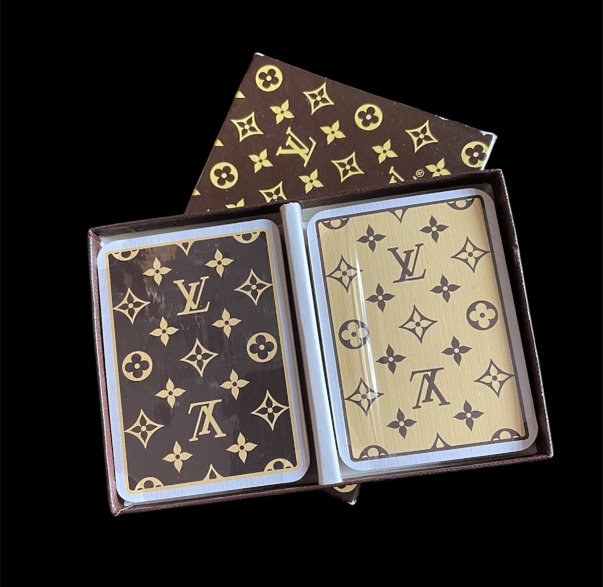 SET DE CARTES À JOUER DE LA MAISON LOUIS VUITTON  BRIDGE  MONOGRAMME COFFRET LOUIS  VUITTON-photo-2