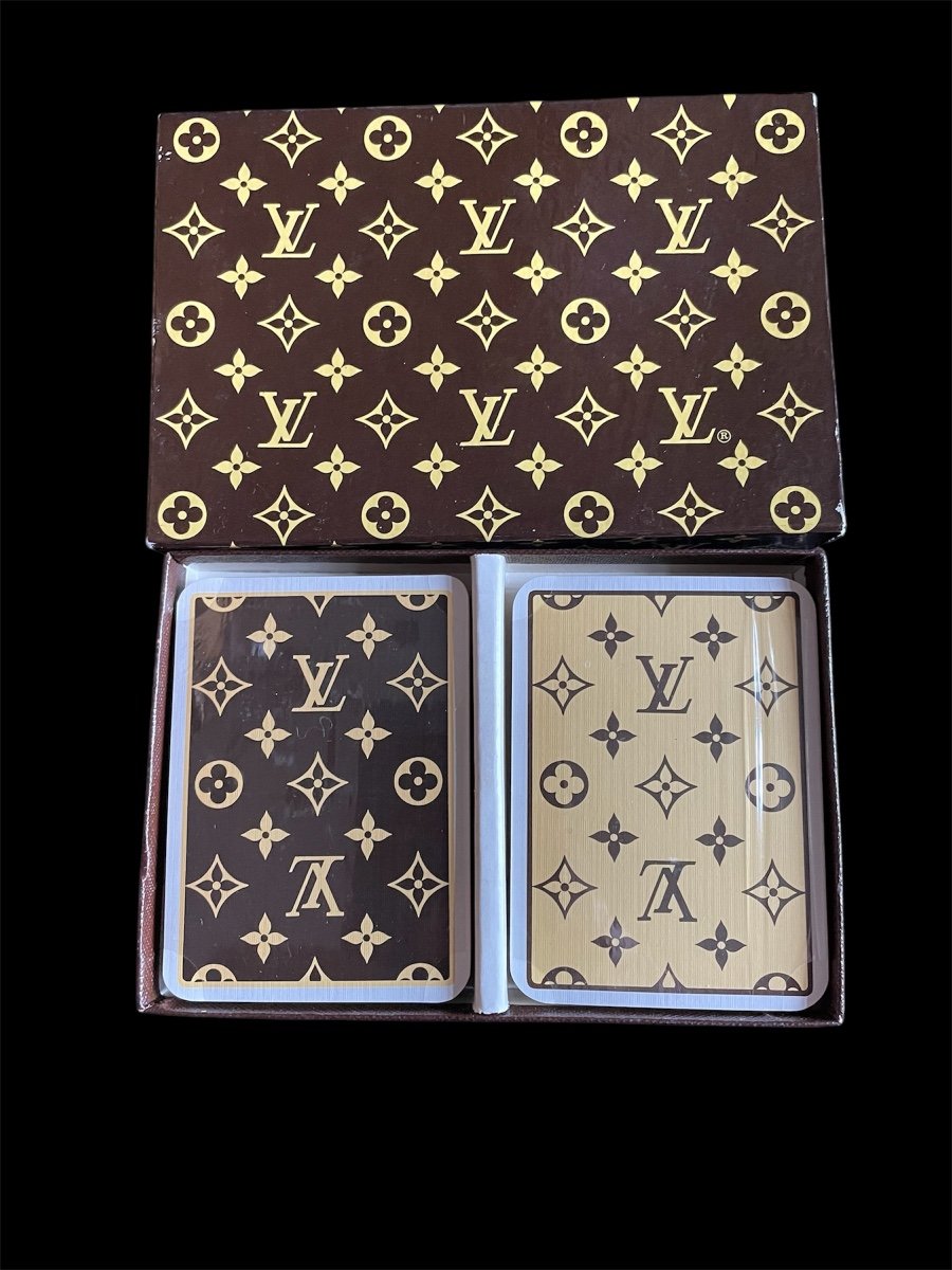 SET DE CARTES À JOUER DE LA MAISON LOUIS VUITTON  BRIDGE  MONOGRAMME COFFRET LOUIS  VUITTON-photo-2