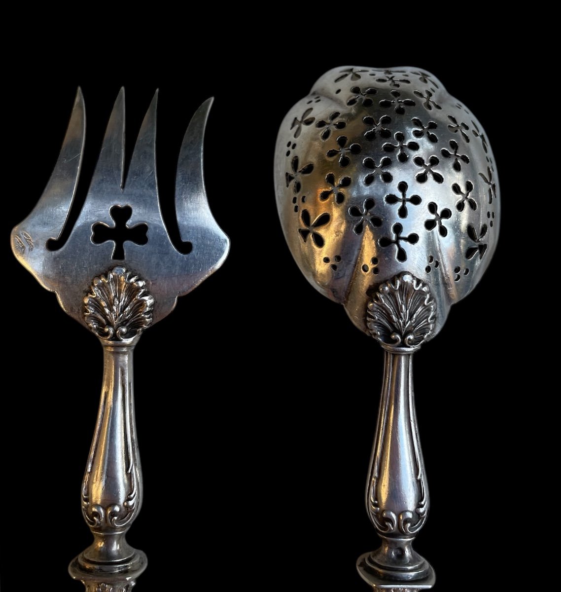 Solid Silver Hors-d'œuvre Set By The Silversmith Alphonse Debain, Minerva Hallmark  -photo-2