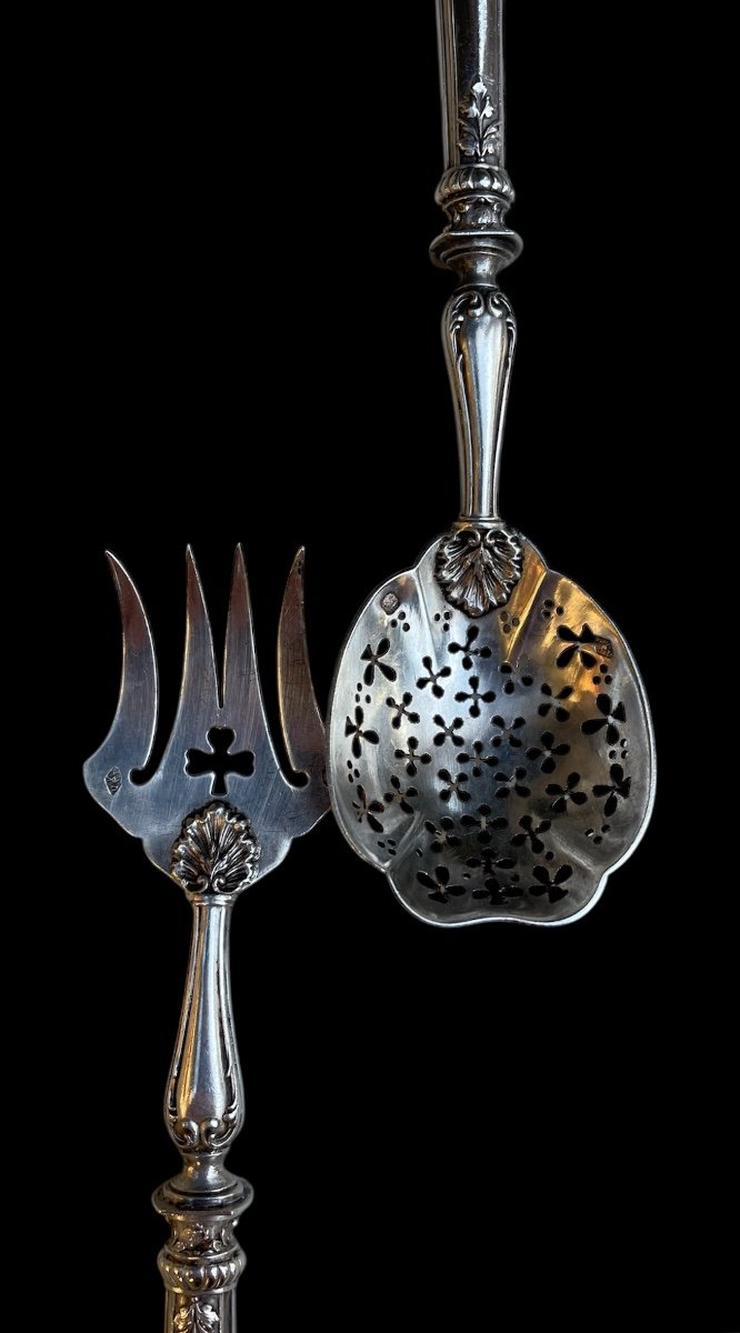 Solid Silver Hors-d'œuvre Set By The Silversmith Alphonse Debain, Minerva Hallmark  -photo-1