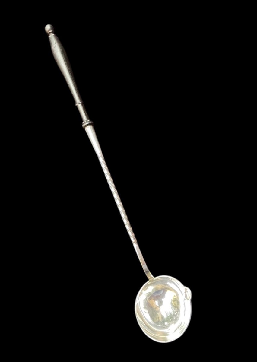 Punch Ladle By Maudon Christofle In Silver-plated Metal And Blackened Wood Silverware And Goldwork -photo-1