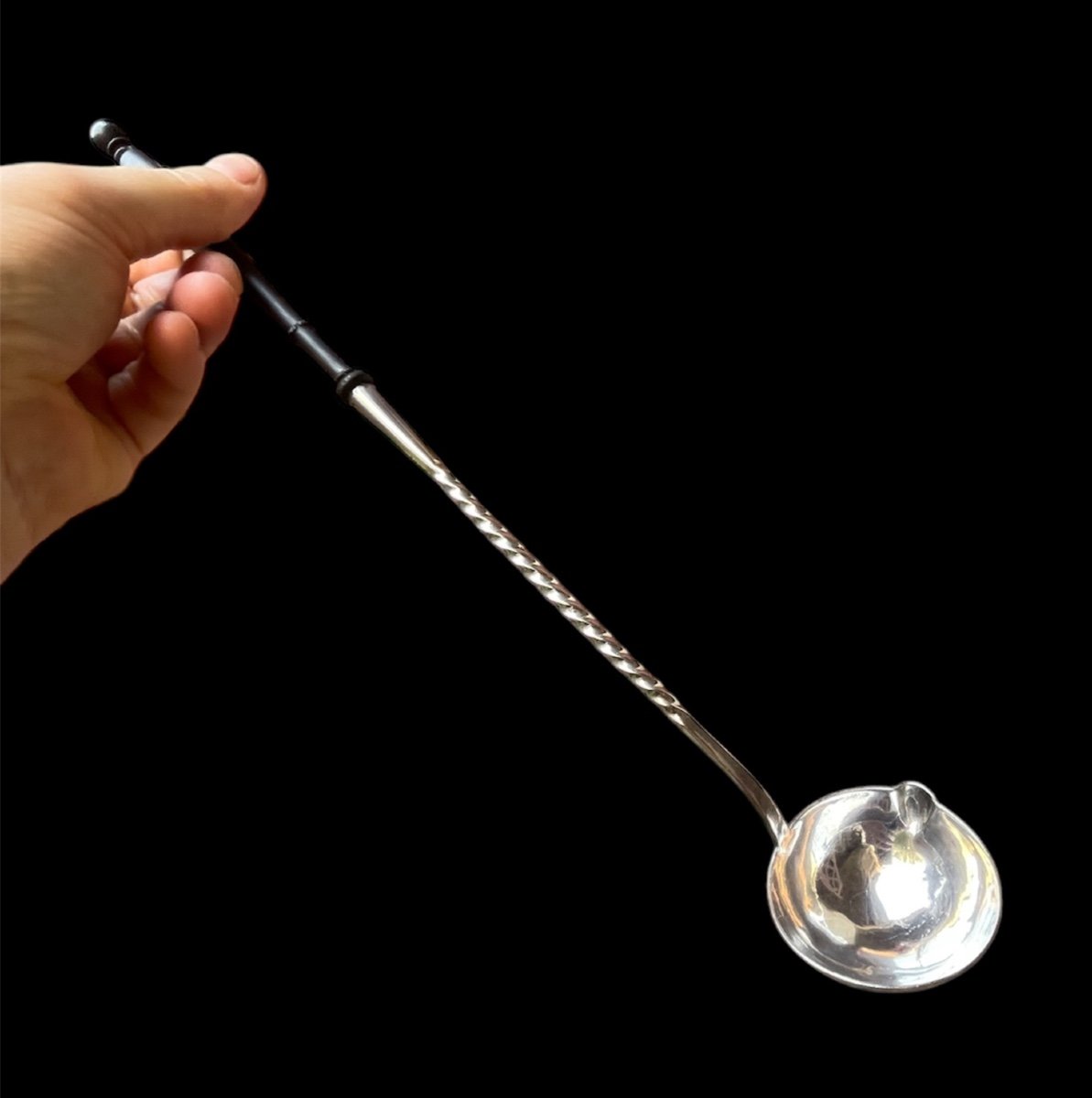 Punch Ladle By Maudon Christofle In Silver-plated Metal And Blackened Wood Silverware And Goldwork -photo-7