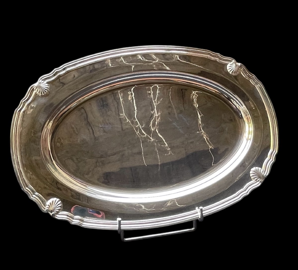 Long Dish From Maison Christofle Vendôme Model In Silver-plated Metal Gallia Argenterie France-photo-3