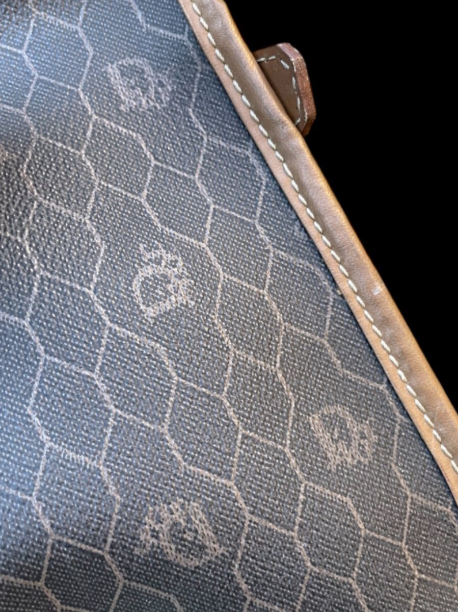 PORTE-HABITS  DE LA  MAISON CHRISTIAN DIOR MODÈLE HONEYCOMB TOILE ENDUITE ET CUIR  VALISE -photo-6