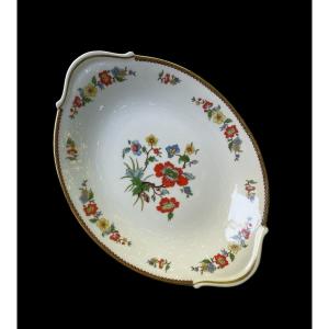 PLAT LONG  EN PORCELAINE DE LIMOGES DE LA MAISON RAYNAUD VIEUX CHINE PORCELAINE FRANCE"