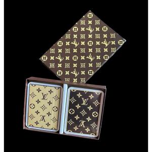 SET DE CARTES À JOUER DE LA MAISON LOUIS VUITTON  BRIDGE  MONOGRAMME COFFRET LOUIS  VUITTON