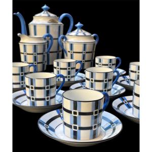 Art Deco Coffee Service In Limoges Porcelain By Porcelain Maker Legrand Art De La Table 