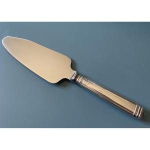 Cake Server From Maison Christofle, Malmaison Model In Silver-plated Metal, Silverware