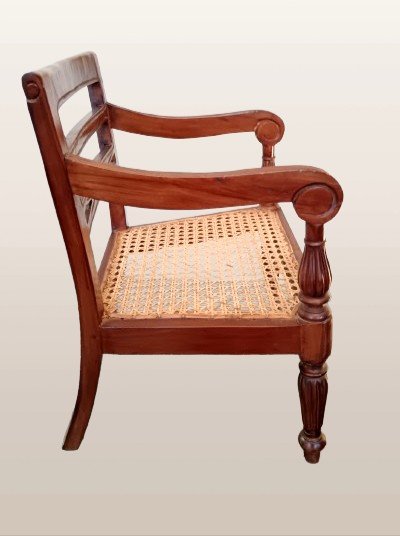 Regency Style Walnut Children's Armchair-photo-4