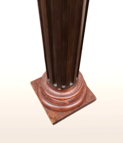 Louis XVI Style Sheath Column In Patinated Metal-photo-2