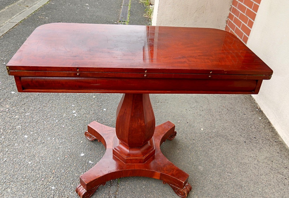 Victorian Mahogany Games Table-photo-1