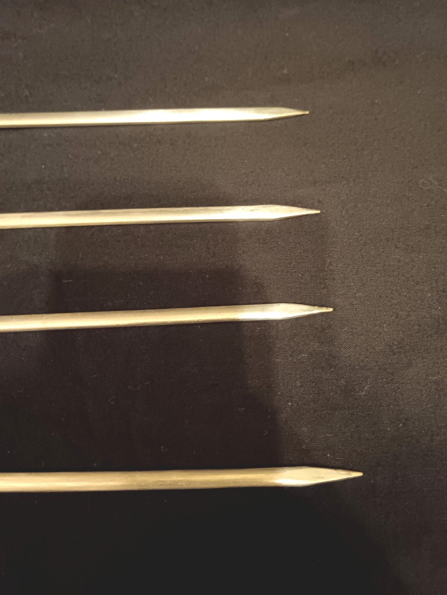 4 Silver Plated "sword" Skewers Dlg From Christofle-photo-1