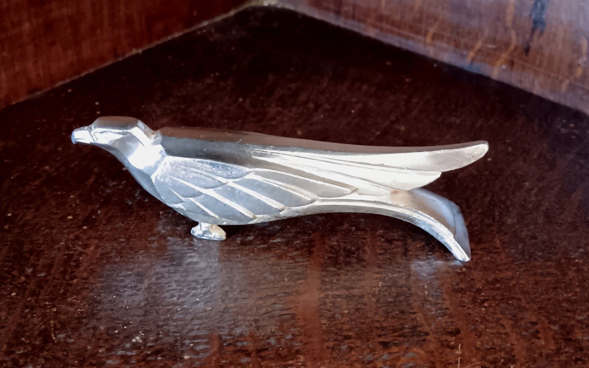 9 Silver Metal Knife Holders With Art Deco Animals-photo-5