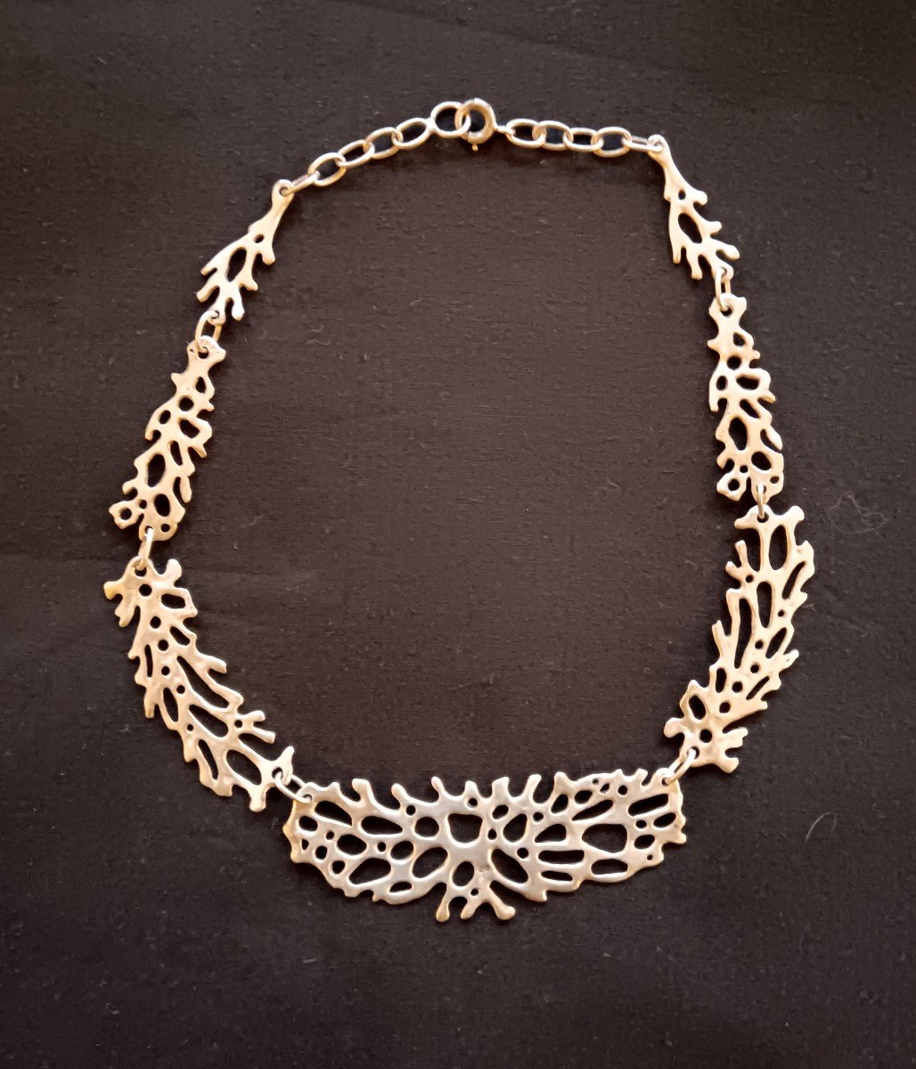 "grande Marée" Silver Necklace By Pierre Toulhoat