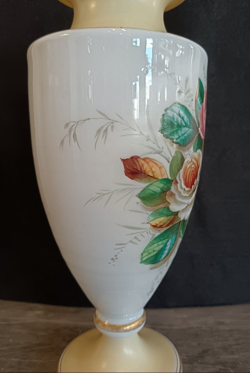 Paire de vases en opaline 19e siècle-photo-5