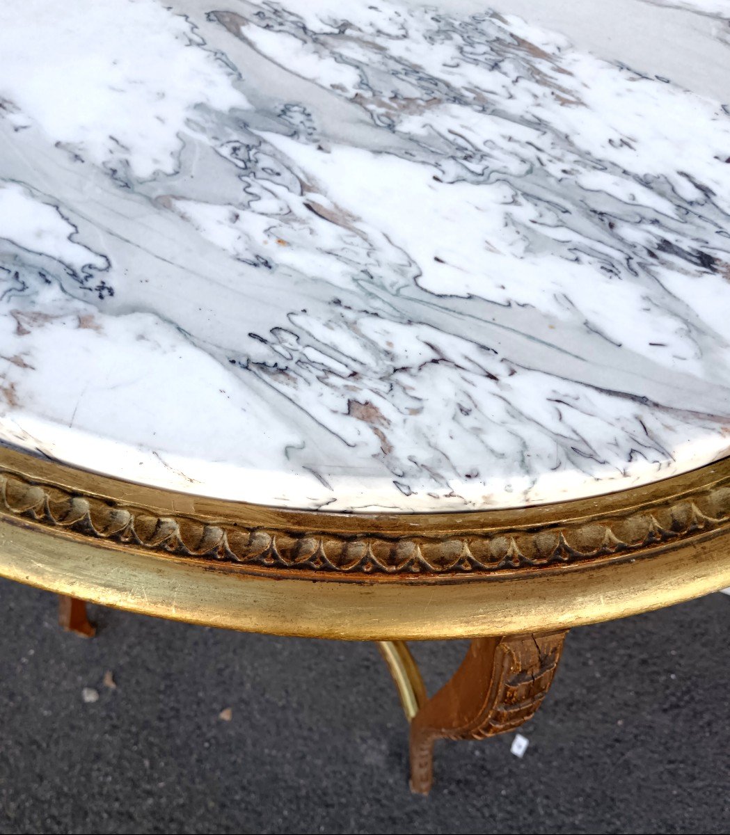 Gilded Wooden Coffee Table From The Early 20th Century-photo-4