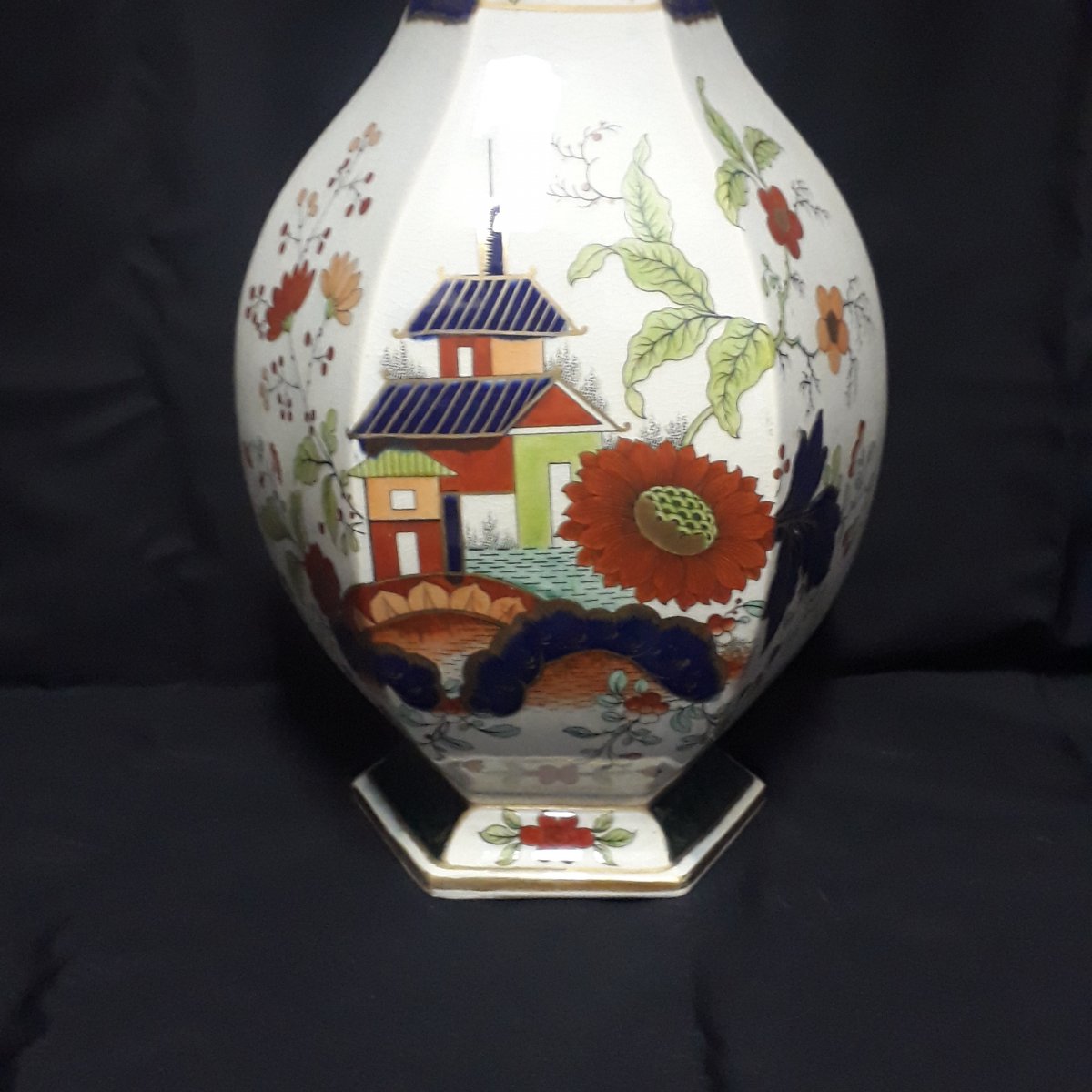 Japanese Decors Vase By Creil Et Montereau-photo-2