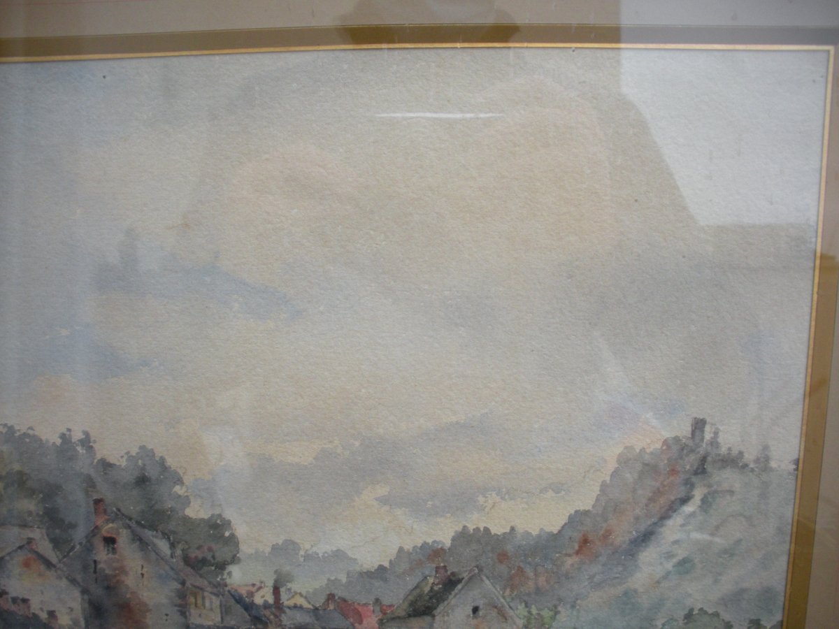 Watercolor Landscape By Gustave Fraipont-photo-1